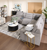 Shaquille O’Neal Home Prestige 6-Piece Sectional with Power Reclining – Grey | Sofa sectionnel Prestige de Shaquille O’Neal Home 6 pièces avec inclinaison électrique - gris