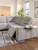 Shaquille O’Neal Home Prestige 6-Piece Sectional with Power Reclining – Grey | Sofa sectionnel Prestige de Shaquille O’Neal Home 6 pièces avec inclinaison électrique - gris