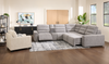 Shaquille O’Neal Home Prestige 6-Piece Sectional with Power Reclining and Power Sliding– Grey | Sofa sectionnel Prestige de Shaquille O’Neal Home 6 pièces avec inclinaison et coulissement électrique - gris