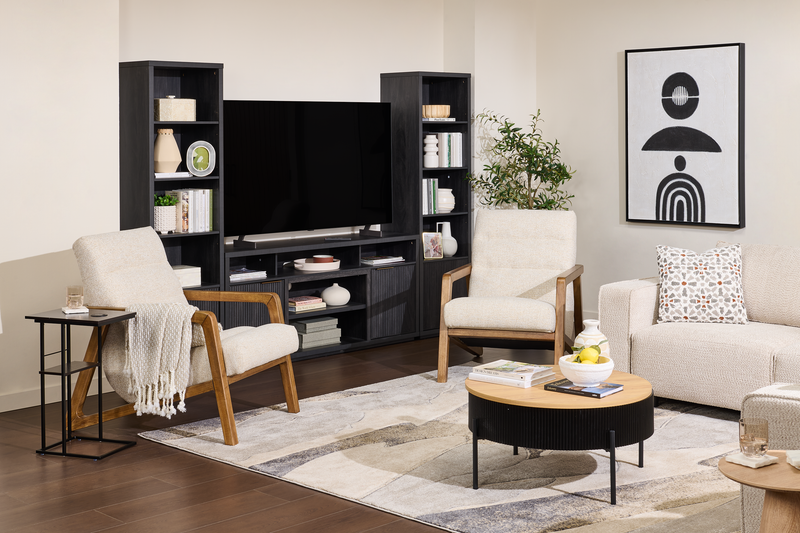 Fauteuil d’appoint Cove de 28 po en tissu de chenille - lin