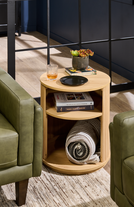 Table de bout moderne Juniper de 20 po - chêne naturel