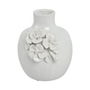 Vase à fleurs Rose de 6,25 po en céramique - blanc 