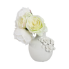 6.25” Ceramic Rose Bud Vase – White  | Vase à fleurs Rose de 6,25 po en céramique - blanc
