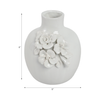 6.25” Ceramic Rose Bud Vase – White  | Vase à fleurs Rose de 6,25 po en céramique - blanc