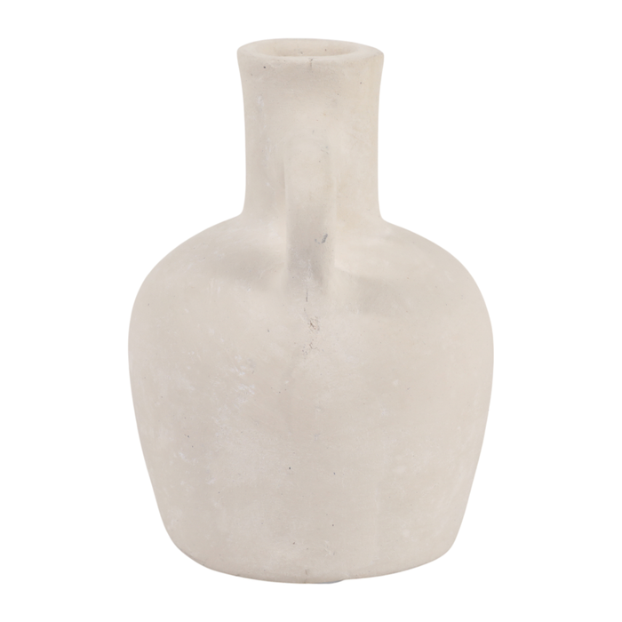 Vase à fleurs contemporain Boho de 6,5 po en céramique - ivoire 