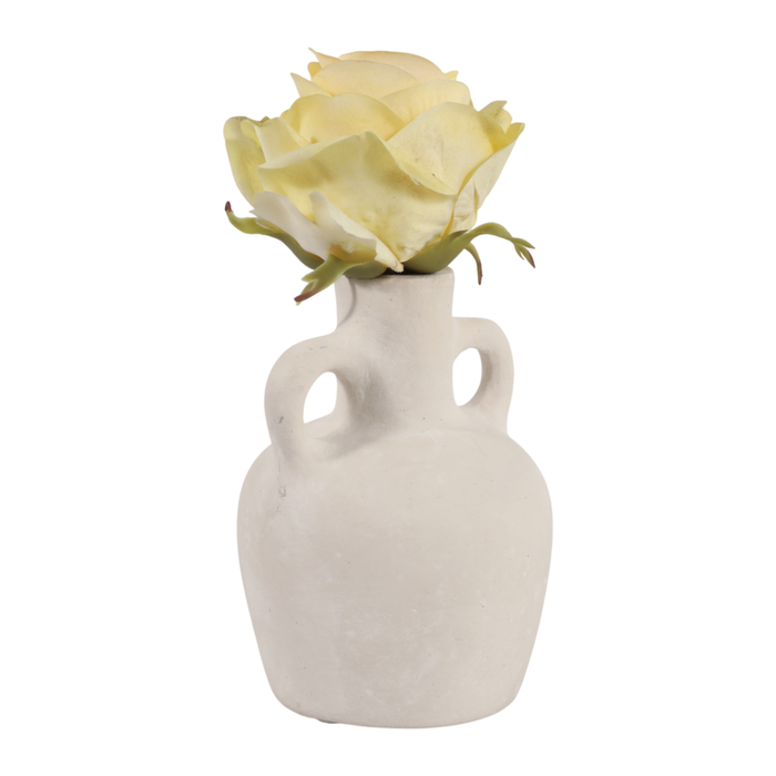 Vase à fleurs contemporain Boho de 6,5 po en céramique - ivoire 