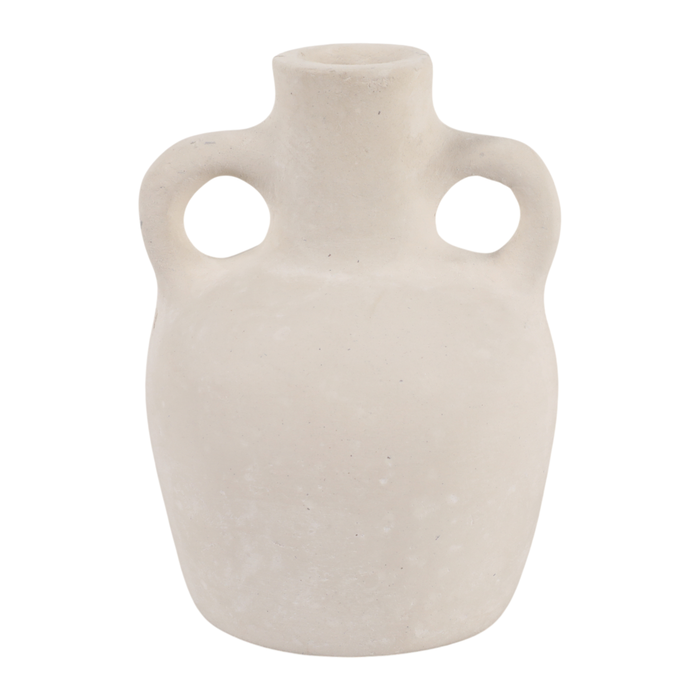 Vase à fleurs contemporain Boho de 6,5 po en céramique - ivoire 