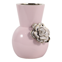  Vase à fleurs Blush de 9 po en céramique - rose