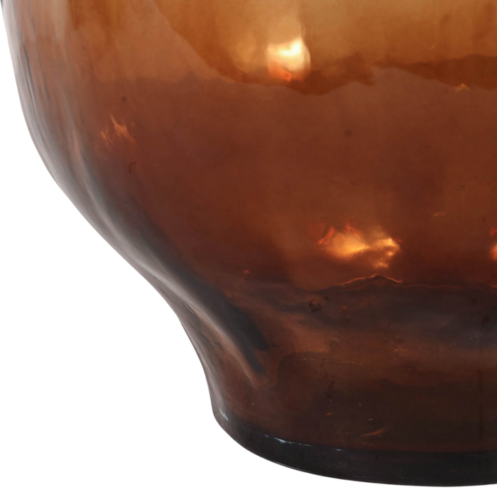 Vase moderne de 10,5 po en verre - brun fumée