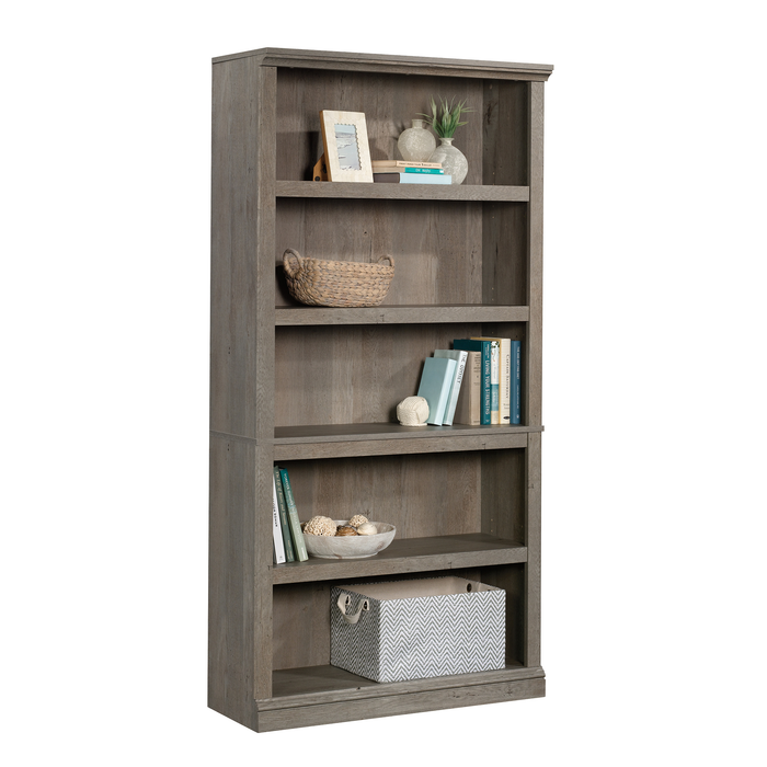 Bibliothèque Alcott de 35,28 po à 5 tablettes dont 3 tablettes réglables - chêne mystique