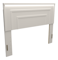 Tête de lit à panneaux Alpine fabriquée au Canada avec éclairage à DEL intégré, blanche - format lit double et grand lit