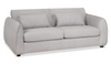 Sofa Annex de 80 po de format condo fabriqué au Canada en tissu avec coussins décoratifs - gris