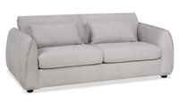 Sofa Annex de 80 po de format condo fabriqué au Canada en tissu avec coussins décoratifs - gris