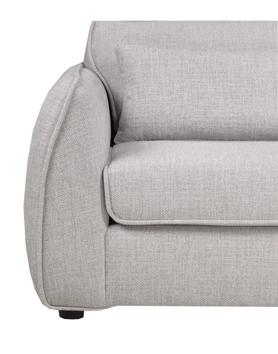 Sofa Annex de 80 po de format condo fabriqué au Canada en tissu avec coussins décoratifs - gris
