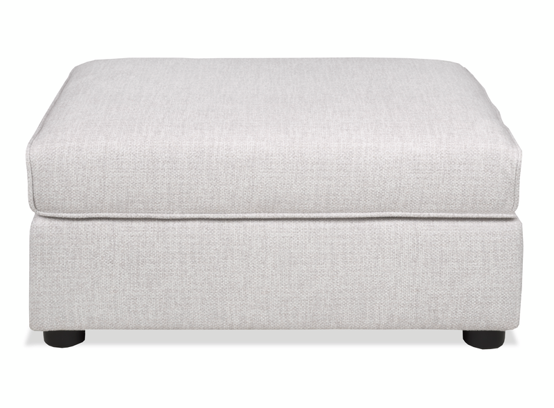Pouf Annex de 38 po fabriqué au Canada en tissu - gris