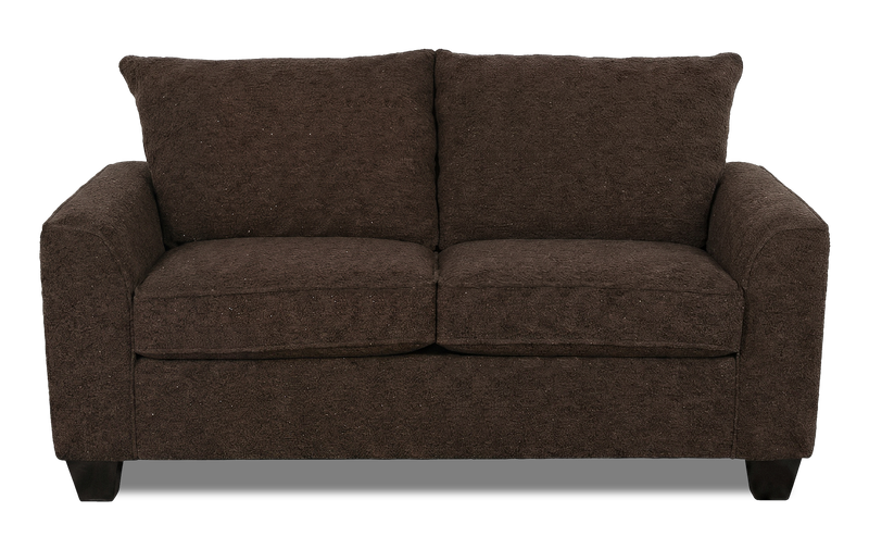 Sofa personnalisable Arc de Sofa Lab de 86 po de format condo fabriqué au Canada en tissu - Teddy Walnut