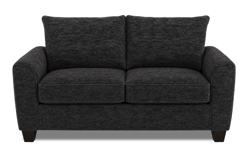 Sofa personnalisable Arc de Sofa Lab de 86 po de format condo fabriqué au Canada en tissu - Plush Charcoal