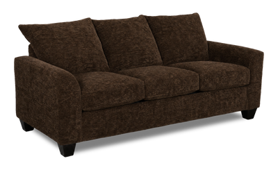 Made in Canada Customizable Sofa Lab Arc 86" Fabric Sofa  – Plush Chocolate | Sofa personnalisable Arc de Sofa Lab de 86 po fabriqué au Canada en tissu - Plush Chocolate