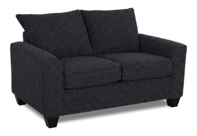 Made in Canada Customizable Sofa Lab Arc  63" Fabric Loveseat – Teddy Raven | Causeuse personnalisable Roll de Sofa Lab de 63 po fabriqué au Canada en tissu - Teddy Raven
