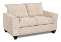 Causeuse personnalisable Roll de Sofa Lab de 63 po fabriqué au Canada en tissu - Plush Parchment