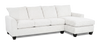 Sofa avec fauteuil long de droite personnalisable Arc de Sofa Lab fabriqué au Canada en tissu - Teddy Snow