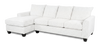 Made in Canada Customizable Sofa Lab Arc Fabric Left-Facing Sofabed Sectional - Teddy Snow | Sofa-lit sectionnel de gauche personnalisable Arc de Sofa Lab fabriqué au Canada en tissu - Teddy Snow