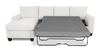 Made in Canada Customizable Sofa Lab Arc Fabric Left-Facing Sofabed Sectional - Teddy Snow | Sofa-lit sectionnel de gauche personnalisable Arc de Sofa Lab fabriqué au Canada en tissu - Teddy Snow