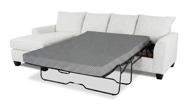 Sofa-lit sectionnel de gauche personnalisable Arc de Sofa Lab fabriqué au Canada en tissu - Teddy Snow
