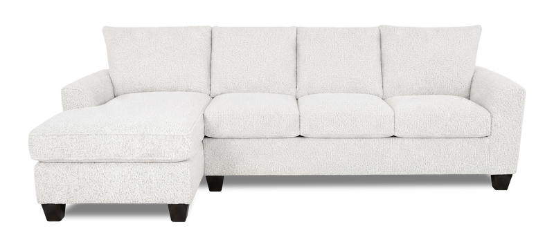 Sofa-lit sectionnel de gauche personnalisable Arc de Sofa Lab fabriqué au Canada en tissu - Teddy Snow