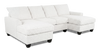 Made in Canada Customizable Sofa Lab Arc Fabric Double Chaise Sectional - Teddy Snow | Sofa sectionnel avec deux fauteuils longs personnalisable Arc de Sofa Lab fabriqué au Canada en tissu - Teddy Snow