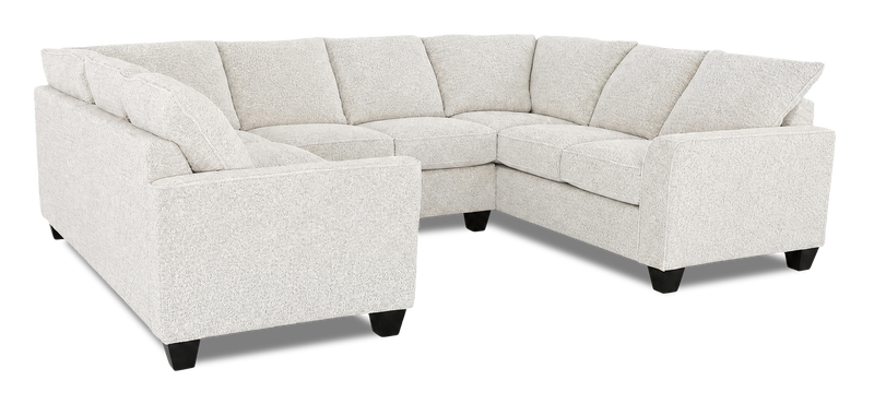 Sofa sectionnel en U personnalisable Arc de Sofa Lab fabriqué au Canada en tissu - Teddy Riverrock