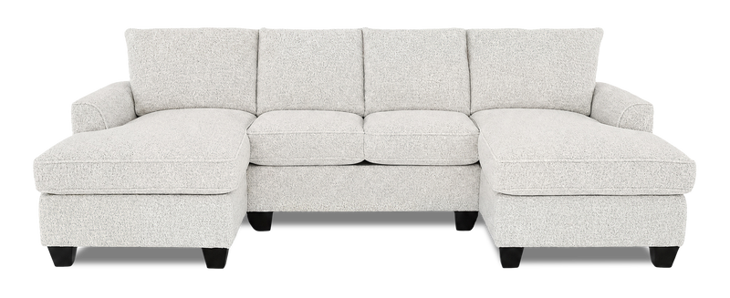 Sofa sectionnel avec deux fauteuils longs personnalisable Arc de Sofa Lab fabriqué au Canada en tissu - Teddy Riverrock