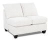Made in Canada Customizable Sofa Lab Arc 46" Armless Fabric Loveseat – Teddy Snow | Causeuse sans accoudoirs personnalisable Arc de Sofa Lab de 46 po fabriquée au Canada en tissu - Teddy Snow