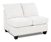  Causeuse sans accoudoirs personnalisable Arc de Sofa Lab de 46 po fabriquée au Canada en tissu - Teddy Snow