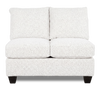 Made in Canada Customizable Sofa Lab Arc 46" Armless Fabric Loveseat – Teddy Snow | Causeuse sans accoudoirs personnalisable Arc de Sofa Lab de 46 po fabriquée au Canada en tissu - Teddy Snow