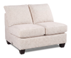 Made in Canada Customizable Sofa Lab Arc 46" Armless Fabric Loveseat – Chenille White | Causeuse sans accoudoirs personnalisable Arc de Sofa Lab de 46 po fabriquée au Canada en tissu - Chenille White