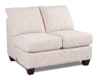  Causeuse sans accoudoirs personnalisable Arc de Sofa Lab de 46 po fabriquée au Canada en tissu - Chenille White