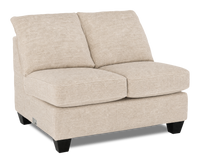 Causeuse sans accoudoirs personnalisable Arc de Sofa Lab de 46 po fabriquée au Canada en tissu - Plush Parchment