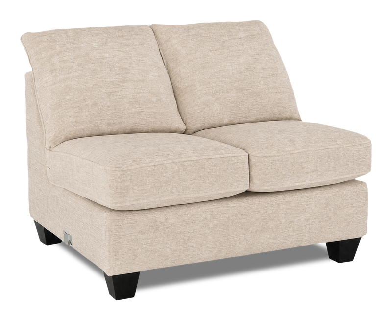 Causeuse sans accoudoirs personnalisable Arc de Sofa Lab de 46 po fabriquée au Canada en tissu - Plush Parchment