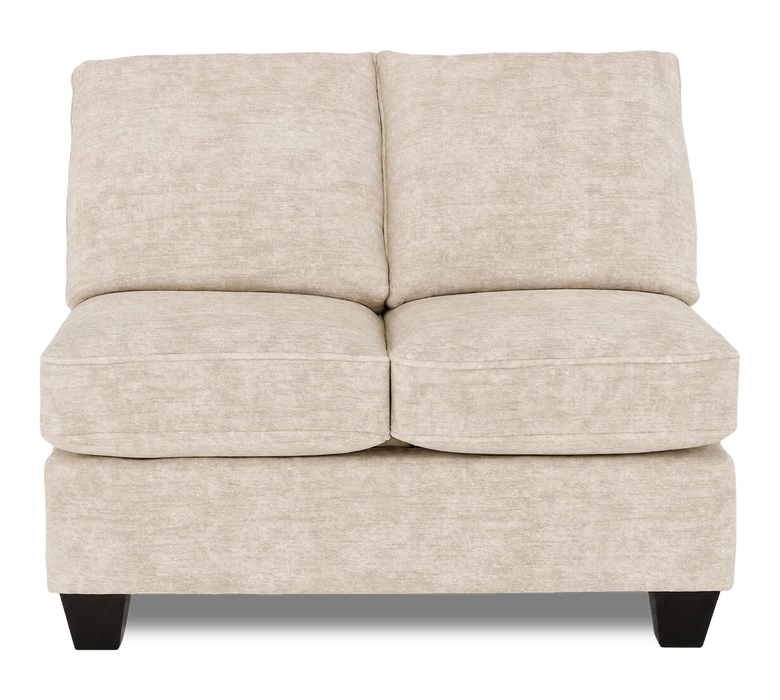 Causeuse sans accoudoirs personnalisable Arc de Sofa Lab de 46 po fabriquée au Canada en tissu - Plush Parchment