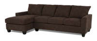 Sofa avec fauteuil long de gauche personnalisable Arc de Sofa Lab fabriqué au Canada en tissu - Teddy Walnut