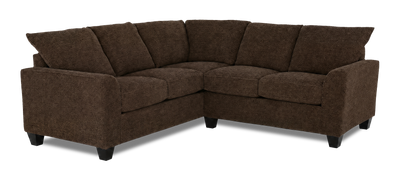 Made in Canada Customizable Sofa Lab Arc 2-Piece Fabric Sectional - Teddy Walnut | Sofa sectionnel 2 pièces personnalisable Arc de Sofa Lab fabriqué au Canada en tissu - Teddy Walnut