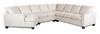 Sofa sectionnel de gauche 4 pièces avec fauteuil enveloppant personnalisable Arc de Sofa Lab fabriqué au Canada en tissu - Chenille White