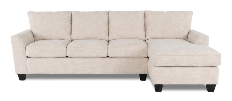 Sofa avec fauteuil long de droite personnalisable Arc de Sofa Lab fabriqué au Canada en tissu - Chenille White