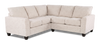 Sofa sectionnel 2 pièces personnalisable Arc de Sofa Lab fabriqué au Canada en tissu - Chenille White