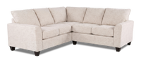 Sofa sectionnel 2 pièces personnalisable Arc de Sofa Lab fabriqué au Canada en tissu - Chenille White