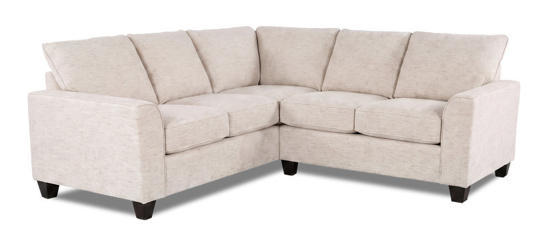 Sofa sectionnel 2 pièces personnalisable Arc de Sofa Lab fabriqué au Canada en tissu - Chenille White