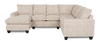Made in Canada Customizable Sofa Lab Arc 3 Piece Left-Facing Fabric Sectional with Chaise - Plush Parchment | Sofa sectionnel de gauche 3 pièces avec fauteuil long personnalisable Arc de Sofa Lab fabriqué au Canada en tissu - Plush Parchment