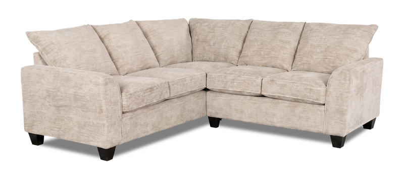 Sofa sectionnel 2 pièces personnalisable Arc de Sofa Lab fabriqué au Canada en tissu - Plush Parchment