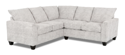 Made in Canada Customizable Sofa Lab Arc 2-Piece Fabric Sectional - Plush Oyster | Sofa sectionnel 2 pièces personnalisable Arc de Sofa Lab fabriqué au Canada en tissu - Plush Oyster